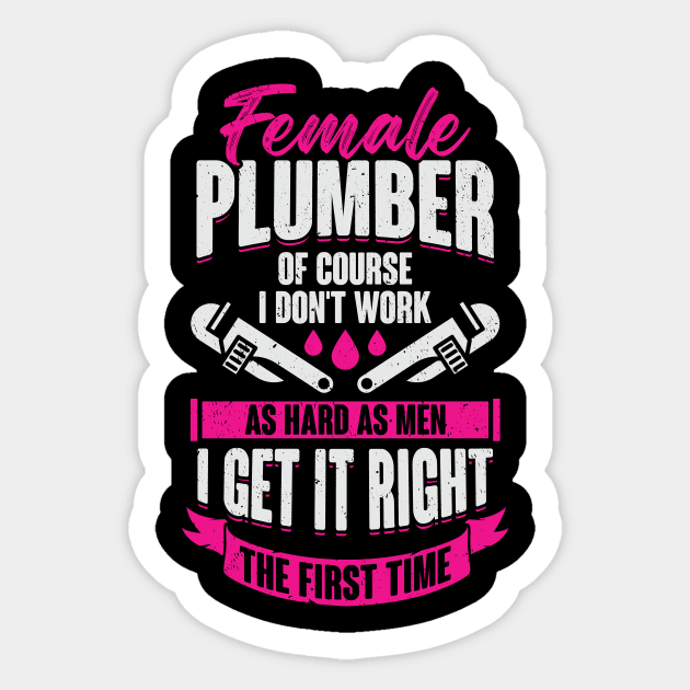 Funny Plumbing Female Plumber Girl Gift Sticker by Dolde08